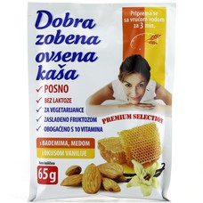 Dobra zobena kaša bademi - med - okus vanilije 65 g