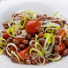 Fažol na salatu  s mini pomidorom i porilukom za 1 osobu (250 g)