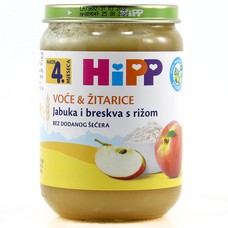 Hipp jabuka i breskva s rižom 190 g