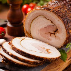 Gebratene Spanferkel-Roulade für 4 Personen (1 kg)