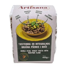 Whole meal wheat and pumpkin flour pasta 400 g