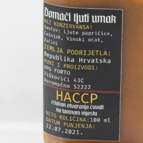Hausgemachte scharfe Sauce Forto Strela 100 ml