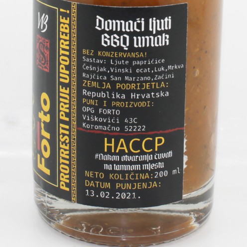 Homemade hot BBQ sauce Vapor 200 ml