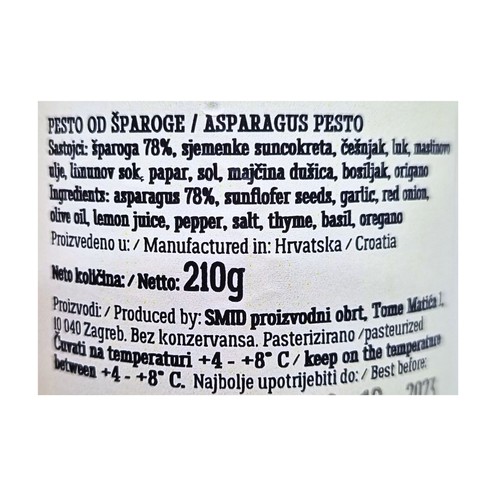 Pesto od šparoga 210 g