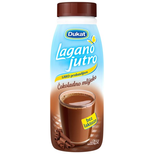 Dukat "Lagano jutro" lactose-free chocolate milk 0,5 l