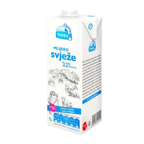 Pasteurisierte Milch 3,2% Fett 1l