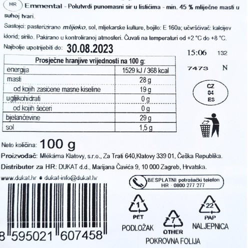 Emmentaler Käse President 100 g