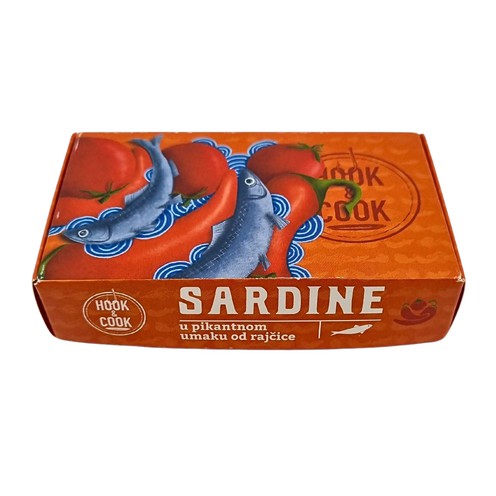 Hook&Cook sardine u pikantnom umaku od rajčice 100 g