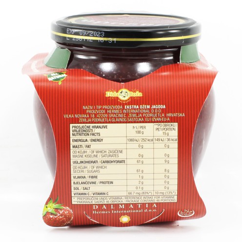 Dida Boža EKO- Erdbeermarmelade 240 g