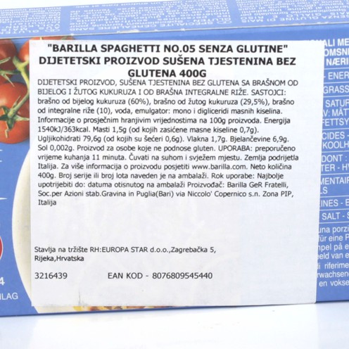 Gluten-free spaghetti pasta 400 g