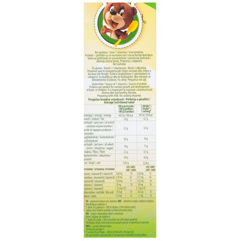 Lino chocolino children's gluten free instant cereal 500 g