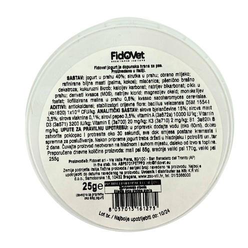FidoVet jogurt malina 25 g