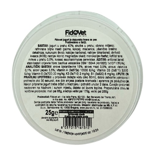 FidoVet jogurt mrkva 25 g