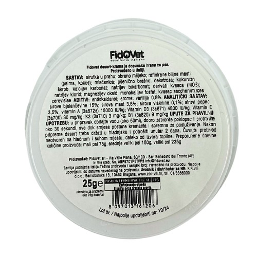 FidoVet desert vanilija 25 g