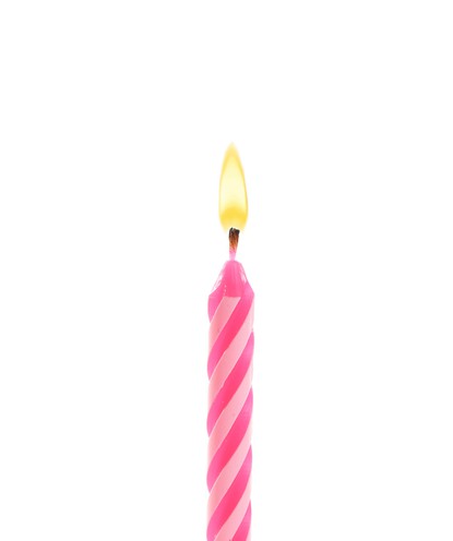 Pink Birthday Candles 12 pcs