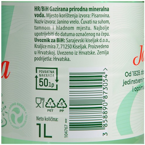 Jamnica Sparkling Water 1 l