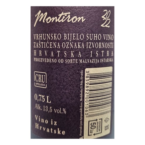 Malvazija Montiron 2022 Medea 0,75 l