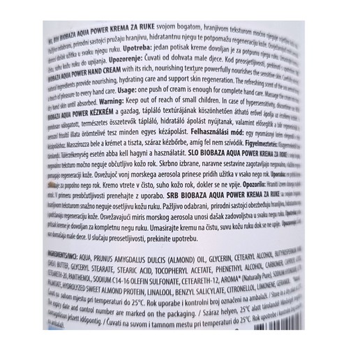 Biobaza Aqua Power hand cream 250 ml