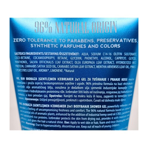 Biobaza [Gentle]Men Icebreaker 2in1 body & hair 220 ml