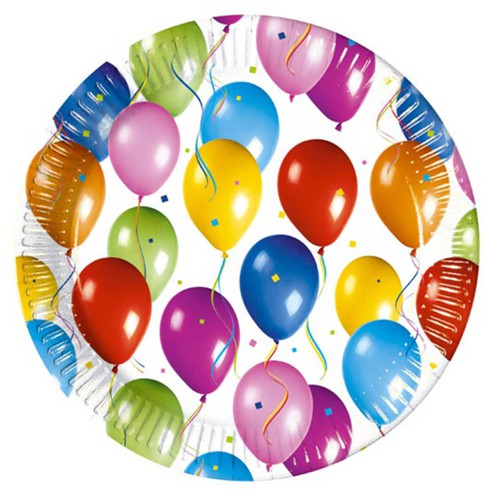Pappteller Ballons 10 St.