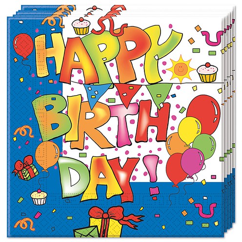 Paper Napkins Happy Birthday 20 pcs