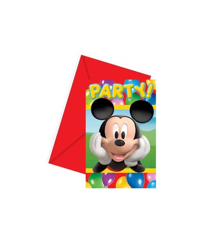 Mickey Invitation Cards 6 pcs