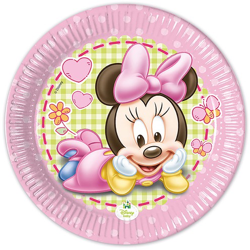 Paper plates Baby Minnie 8 pcs