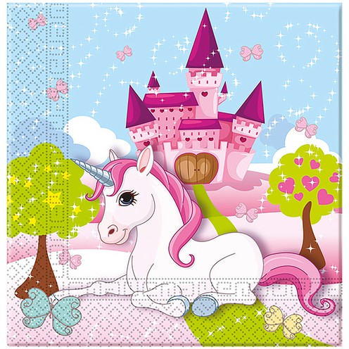 Paper Napkins Unicorn 20 pcs