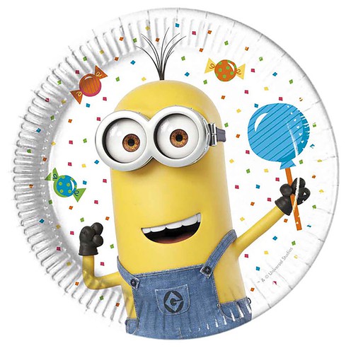 Paper plates Minions 8 pcs