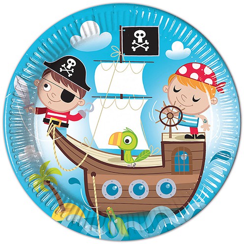 Paper plates Pirates 8 pcs