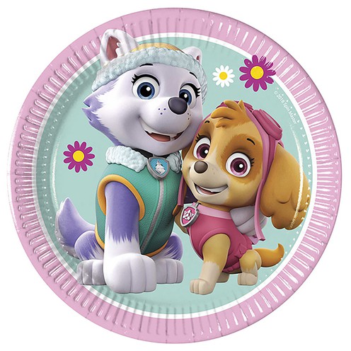 Paper plates Paw Patrol Pink 8 pcs