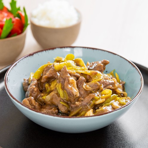 Beef noodles with sesame in oyster sauce for 2 persons (500 g)
