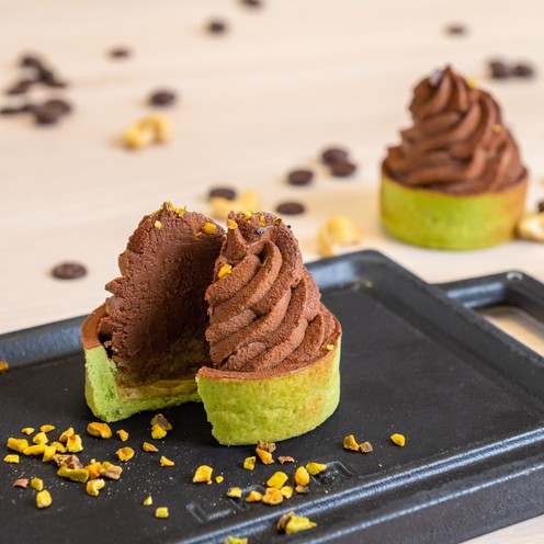 Mini-Törtchen mit Schokolade und Pistazien 6 Stk. (480 g)