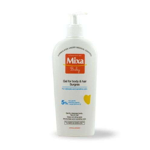 MIXA Baby Badegel für Körper und Haar, 250 ml