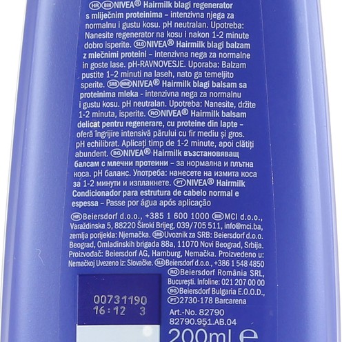 Nivea Hairmilk Conditioner for normal hair 200 ml