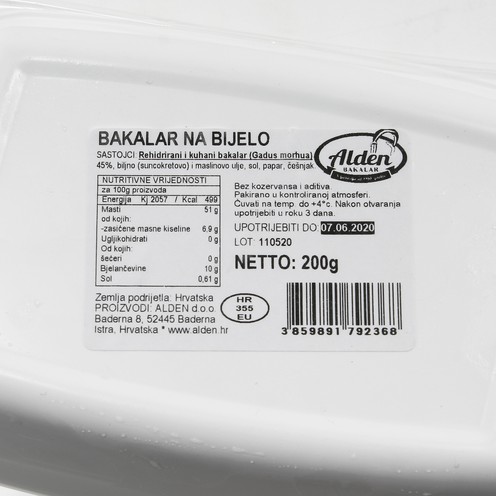 Bakalar na bijelo 200 g