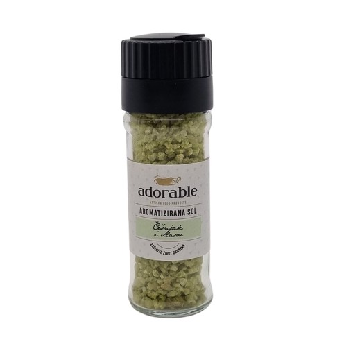 Aromatisiertes Salz - Knoblauch und Schnittlauch 90 g