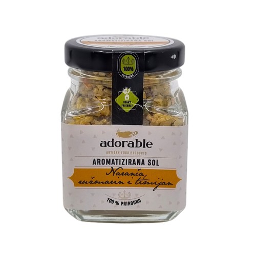 Aromatizirana sol - naranča. ružmarin i timijan 100 g