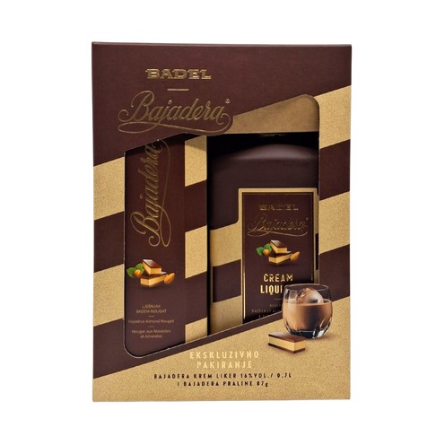 Bajadera Geschenkset: Sahnelikör 0,7 l und Pralinen 87 g