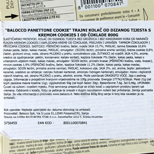 Balocco The Cookie Panettone 800 g