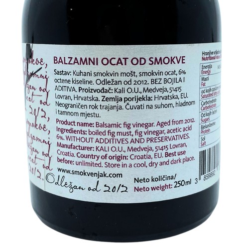 Fig balsamic vinegar Kali 250 ml