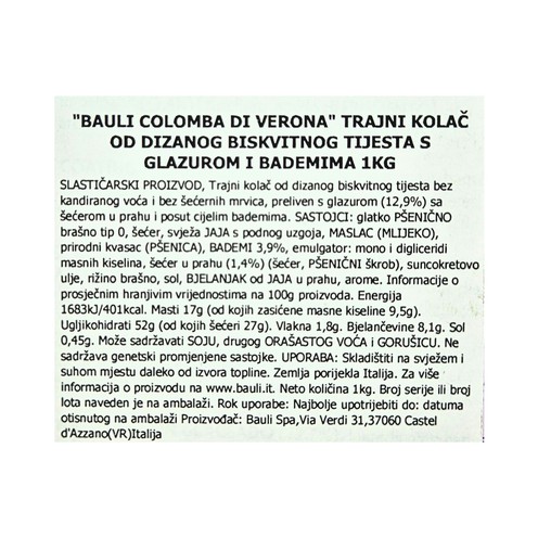 Colomba di Verona Bauli 1 kg