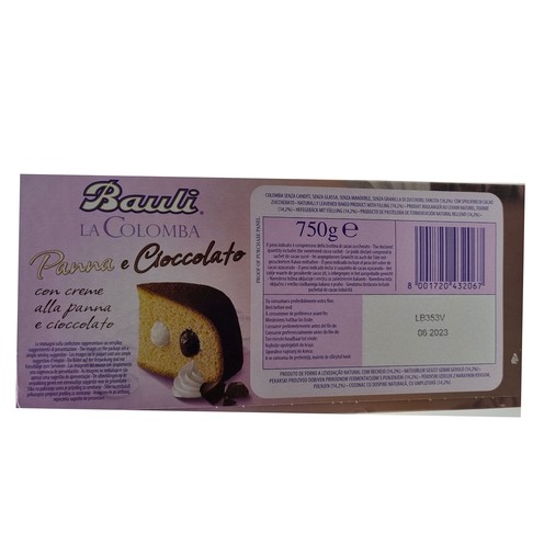 Colomba panna e cioccolato Bauli 750 g
