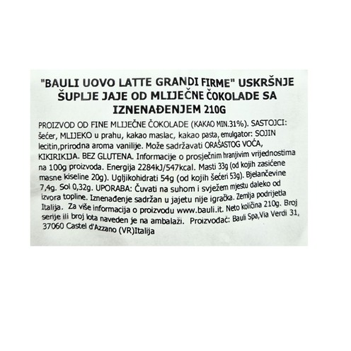Chocolate egg Grandi firme Lei Bauli 210 g