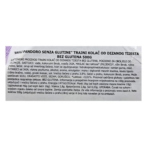 Pandoro di Verona bez glutena Bauli 500 g
