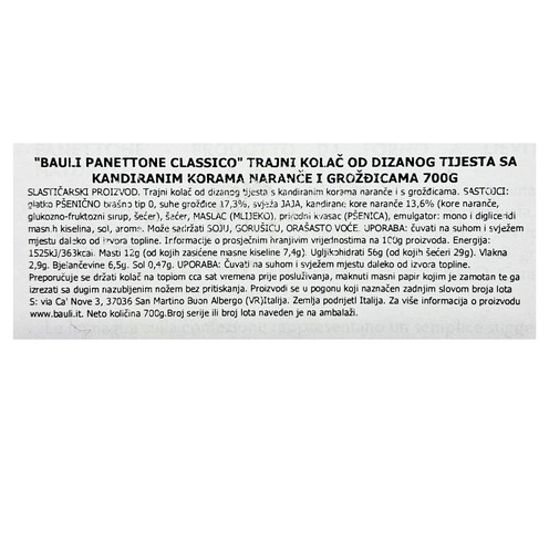 Panettone classico Bauli 700 g