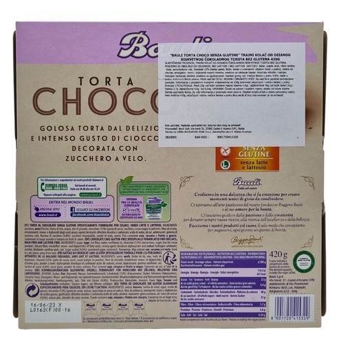 Torta Choco Bauli bez glutena i mlijeka 420 g
