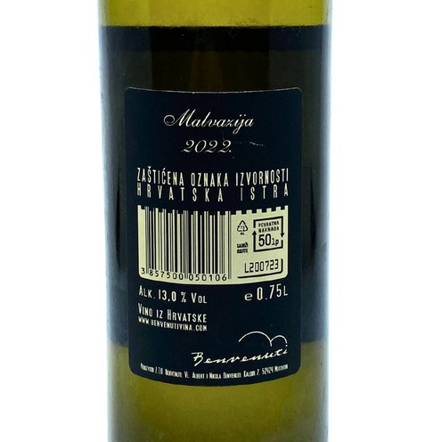 Malvazija 2022 Benvenuti 0,75 l