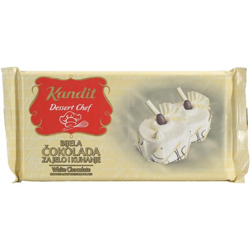 Weiße Schokolade zum Essen und Backen Kandit 200 g