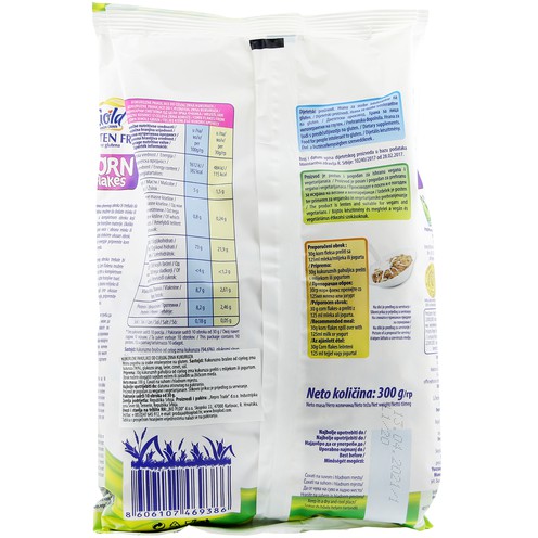 Kukuruzne pahuljice integralne s cimetom, gluten free 300 g